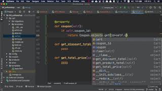[오지랖 파이썬 웹 프로그래밍] 6장 Onlineshop 23 - 카트 클래스에 쿠폰 기능 반영하기 - Modifying Cart Class for Coupon
