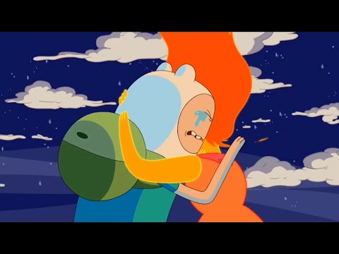 Adventure Time - Finn Hugs Flame Princess!!!