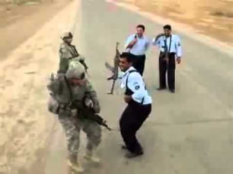 funny US soldiers dancing