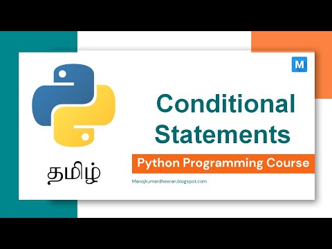 Python Programming In Tamil Conditional Statements In Python Manojkumar C