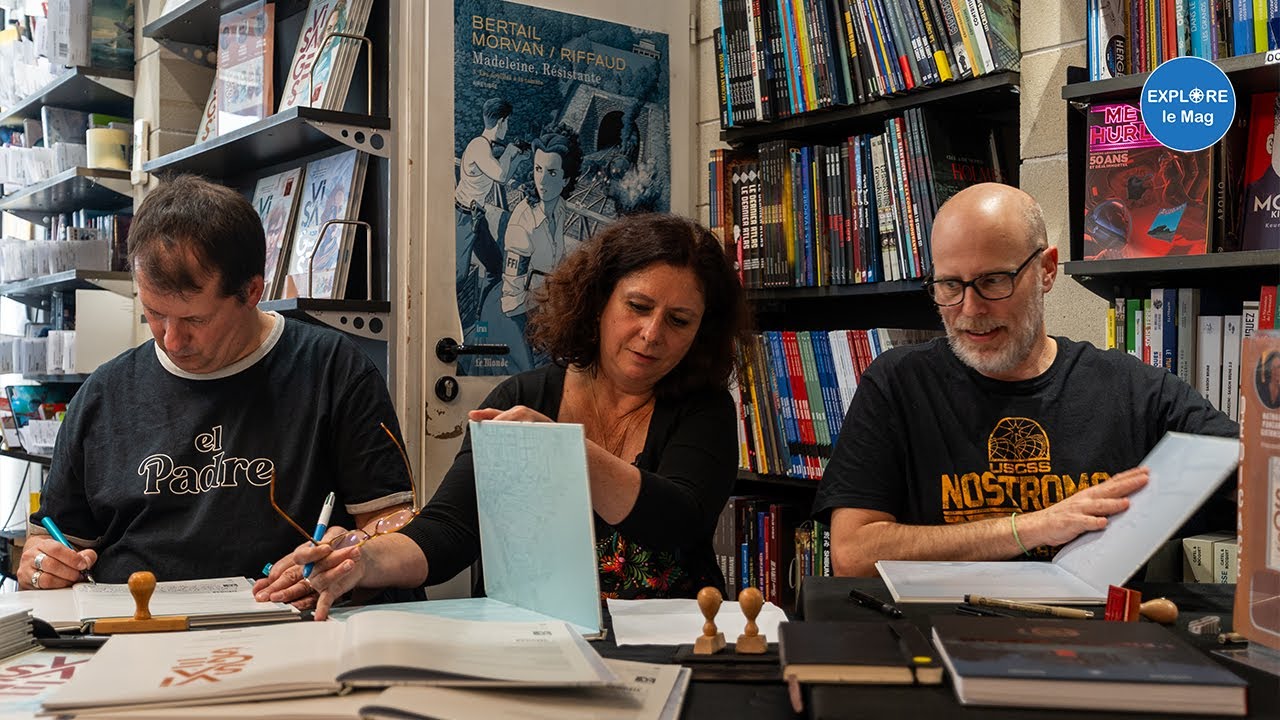 Les auteurs de Visages en dédidace à l'Hydragon à Niort