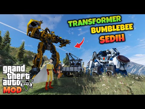 TRANSFORMER BUMBLEBEE MEMBANTU SAITAMA - GTA 5 MOD TRANSFORMER