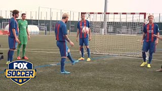 Leo Messi and Barcelona have PK shootout with Spain's Paralympic Blind Soccer Team by FOX Soccer