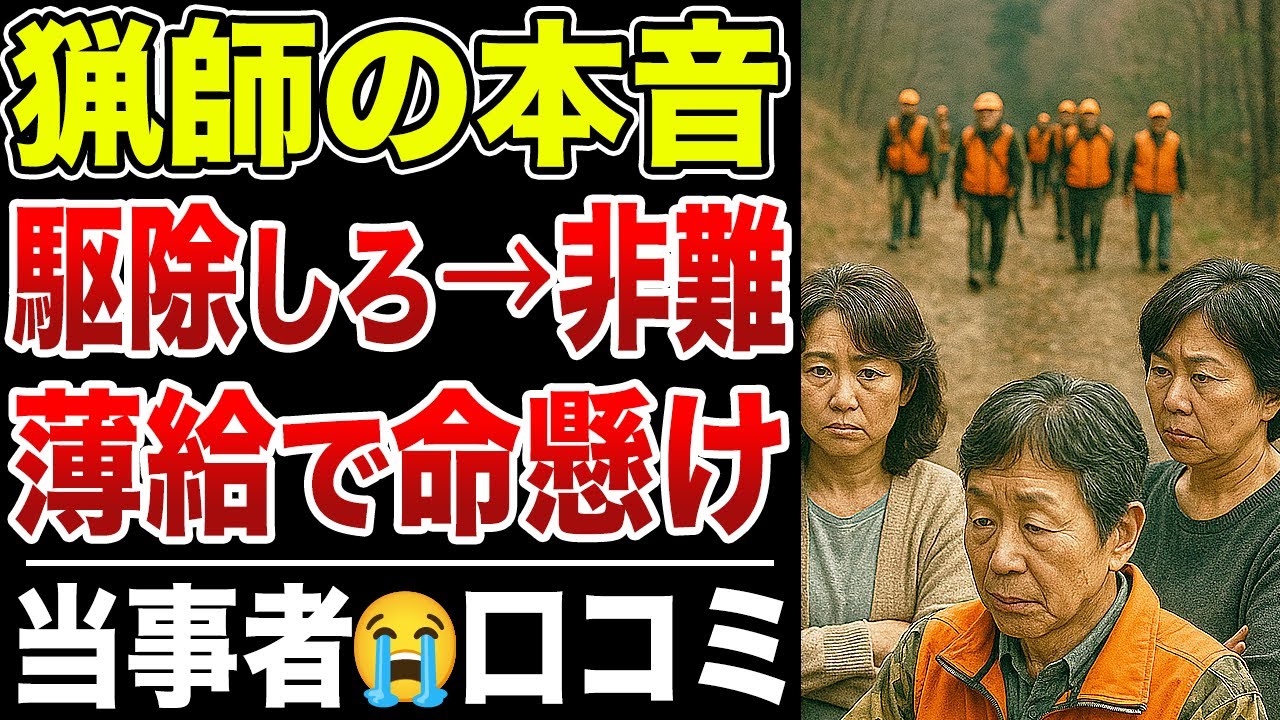 【現場の叫び】「1回出動8000円、命の危険」クマ駆除の最前線で罵倒と薄給…猟師たちが語る「もう限界」の本音と現実。クマハンターが退場を決意するまで