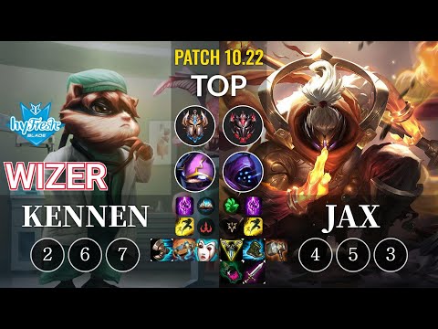 hyF Wizer Kennen vs Jax Top - KR Patch 10.22