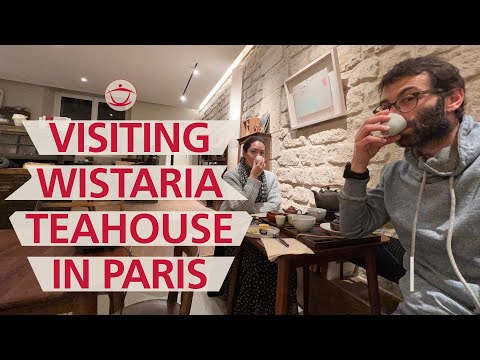 Visitando a casa de chá Wistaria em Paris
