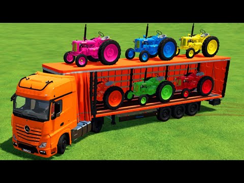 TRANSPORT MINI ZETOR TRACTORS WITH MERCEDES TRUCK - Farming Simulator 22