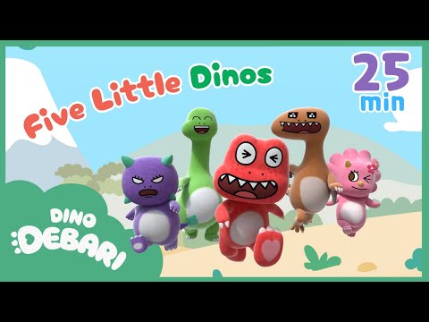 Five Little Dinos Compilation | Dinosaurs for Kids | Nursery Rhymes & Kids Songs | DebariTV