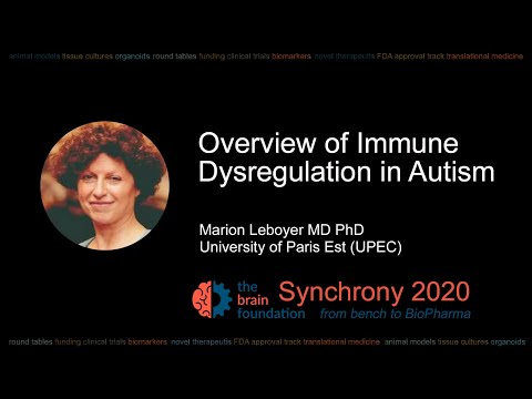 Overview of Immune Dysregulation in Autism – M. Leboyer, Université Paris Est Créteil @Synchrony2020