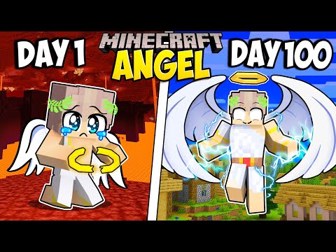 I Survived 100 Days as an ANGEL in Minecraft