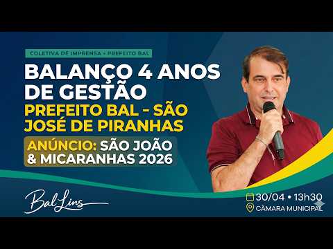 Coletiva de imprensa: balanço de 4 anos de gestão e anúncio do São João e Micaranhas 2026