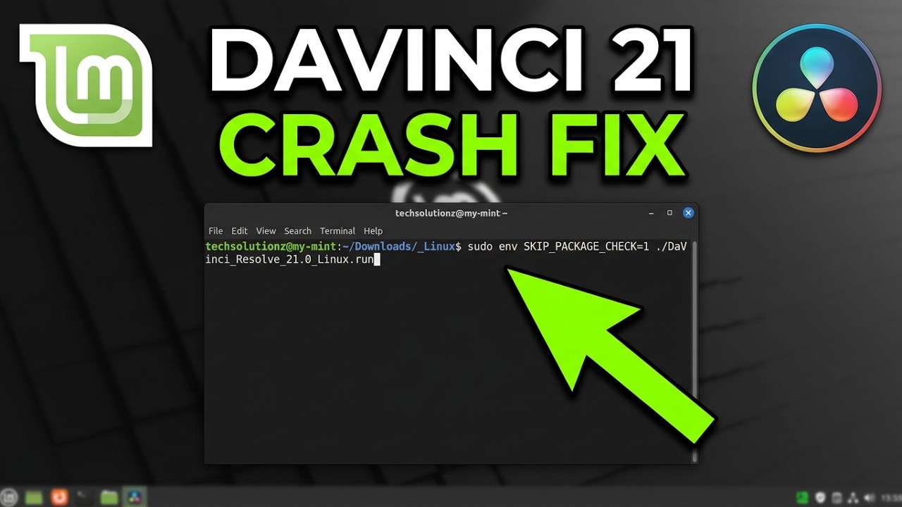 How to Install DaVinci Resolve 21 on Linux Mint 22.3 Cinnamon — Crash Fix & 4K Scaling Solution