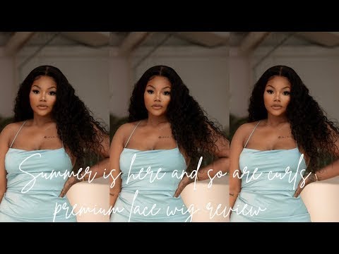 Water Wave Lace Front Wig 20inch Peruvian Virgin Hair Pre Plucked