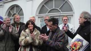 John Lennon & George Harrison Blue Plaque unveiling at the Beatles' Apple Store, Baker Street