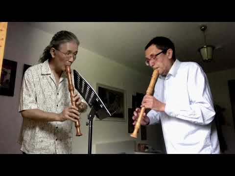 J. S. Bach, Inventio n. 2 BWV 773, set for two alto recorder