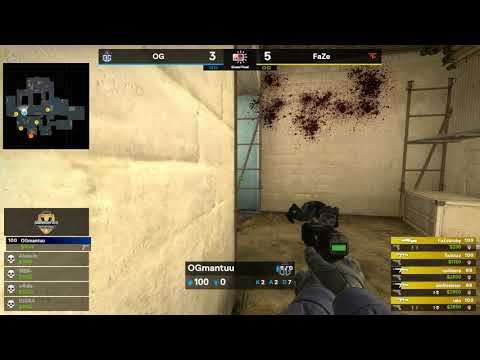 Mantuu (CT) wins the 1vs5 situation, but fails to secure the round win (bomb timer) \ OG vs FaZe