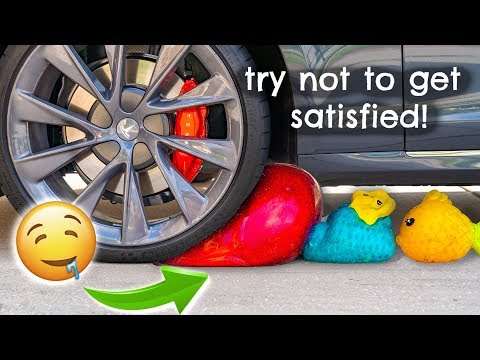 Crushing Crunchy & Soft Things by Car! - Squishy, Floral Foam, Slime, Eggs, Orbeez & More!