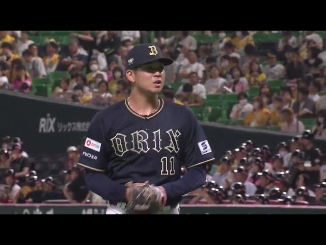 【5回裏】3者連続三振!! バファローズ・山下舜平大 5回まで2安打8奪三振無失点の投球!!  2024年9月30日 福岡ソフトバンクホークス 対 オリックス・バファローズ