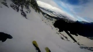 preview picture of video 'Pyrenees cambre d aze couloir vermicelle descente ski hors piste duret fevrier 2014 eyne'