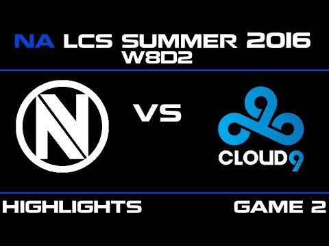 NV vs C9 Game 2 highlights W8D2 NA LCS 2016 Team Envy vs Cloud9   C9 vs NV   LCS LOL