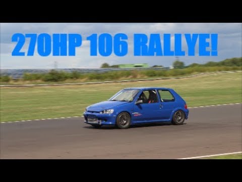 270HP TURBO Peugeot 106 Rallye On Track!