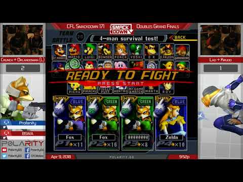 CFL Smackdown 171 Melee - Crunch + Orlandoman vs Lad + Krudo - Doubles GF
