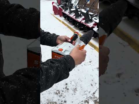 STIHL BGA 57, use a blower to clean off the snow blowers! #stihl #diy #snowblowers #stihlpower