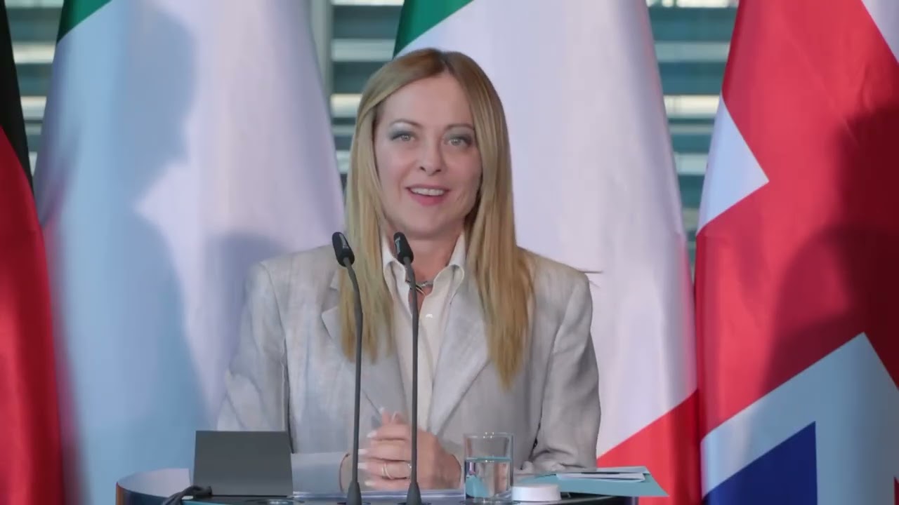 LE DICHIARAZIONI DI GIORGIA MELONI ALLA STAMPA A TERMINE DELLA RIUNIONE DEI LEADER DELL'E5