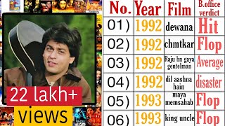 shahrukh khan all movies namesHit/flop movies list