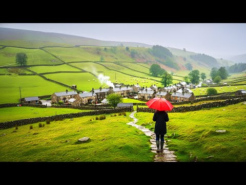 This Isolated English Village is Hauntingly Beautiful | Rainy Countryside Walk 4K