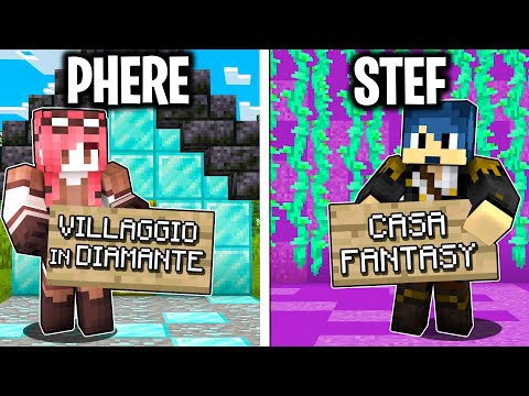 STEF E PHERE DECIDONO COSA COSTRUISCO 2 - VILLAGGIO DIAMANTE - Minecraft ITA