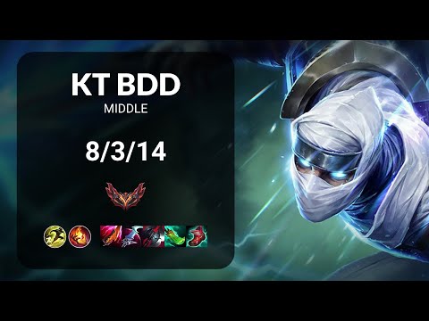 KT Bdd Zed vs Azir MIDDLE - KR GRANDMASTER Patch 15.6