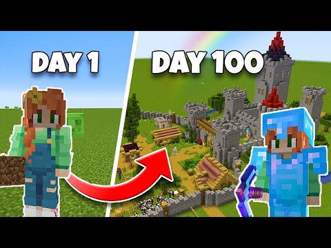 I Survived 100 Days in a Minecraft Flatworld...