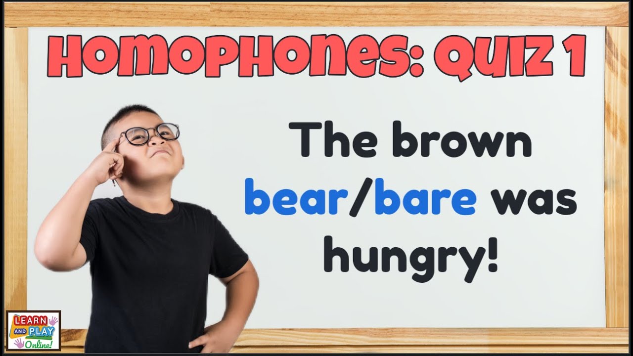 Homophones Quiz 1 for Kids