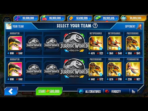 INDORAPTOR vs ALL CREATURE - UNLOCK KELENKEN - JURASSIC WORLD THE GAME