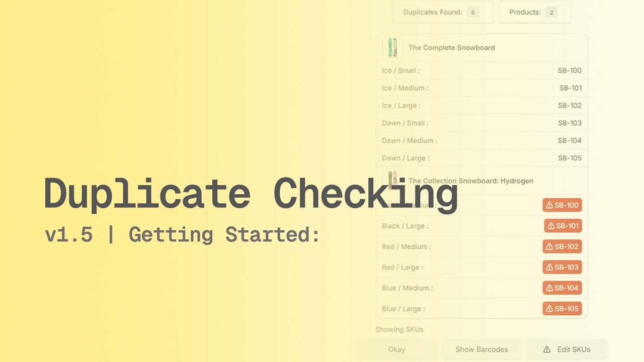 Duplicate Checking