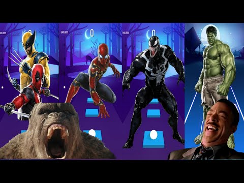 DEADPOOL VS SPIDERMAN VS VENOM VS HULK  TILES HOP 1000K