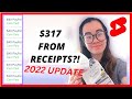 HOW I MADE 317 FROM SCANNING RECEIPTS Top 3 Receipt Apps To Make Money 2022 UPDATE Shorts