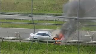 Wideo: Volkswagen zapali� si� na S3 w okolicy Lubina