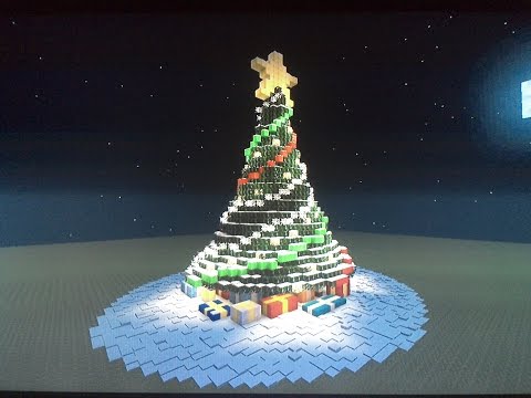 How to make a minecraft Christmas tree