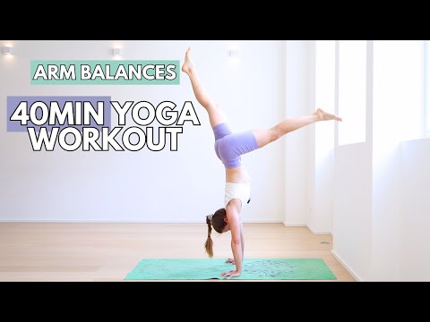 40 Min Sweaty Vinyasa To Build Strength For Handstands And Arm Balances