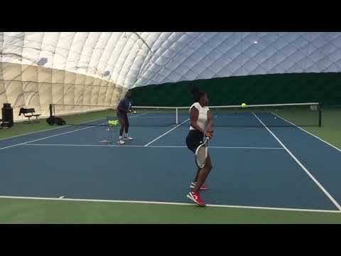 AASE dropping the head of my racquet on my backhand/ Destinee Martins