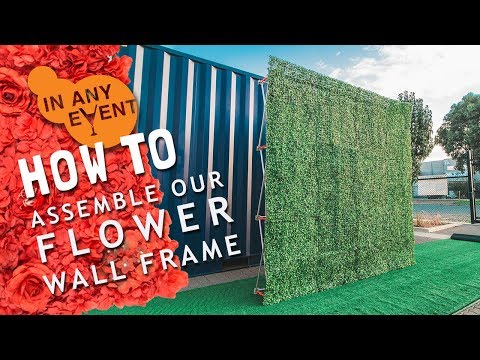 Part of a video titled HOW TO Assemble Our Flower Wall Backdrop Frame | IN ANY EVENT