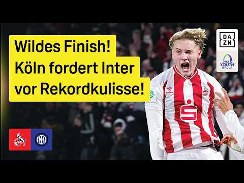 50.000 Kölner fiebern mit: 1. FC Köln U19 - Inter Mailand U19 | UEFA Youth League | DAZN Highlights