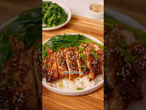 GARLIC SOY GLAZED CHICKEN- easy, delicious, high protein meal ready in 20 minutes!