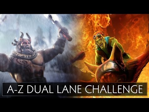 Dota 2 A-Z Dual Lane Challenge - Batrider and Beastmaster