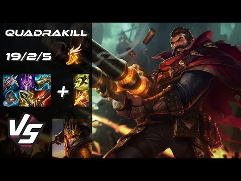 JUNGLE Graves vs Jarvan IV [QUADRAKILL] - NA Grandmaster Patch 25.24