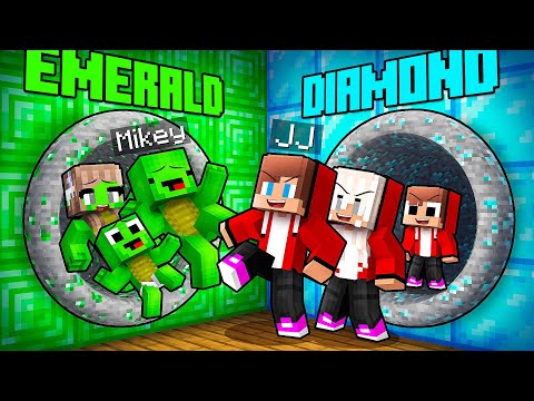 JJ and Mikey EMERALD vs DIAMOND Choose a Right Tunnel Battle in Minecraft - Maizen