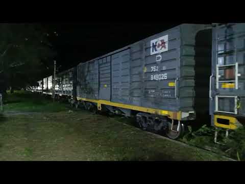 Alco (8247)+ Alco(8250) con Cargados Realiza cruce a Gt-22 (9039) con vacíos en "Estación Taboada"🚂🌃