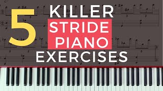 5 Killer Stride Exercises [Jazz Piano Tutorial]